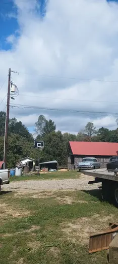 Basketball hoop in outdoor area at A Dove's Nest sober living home in Charlotte.