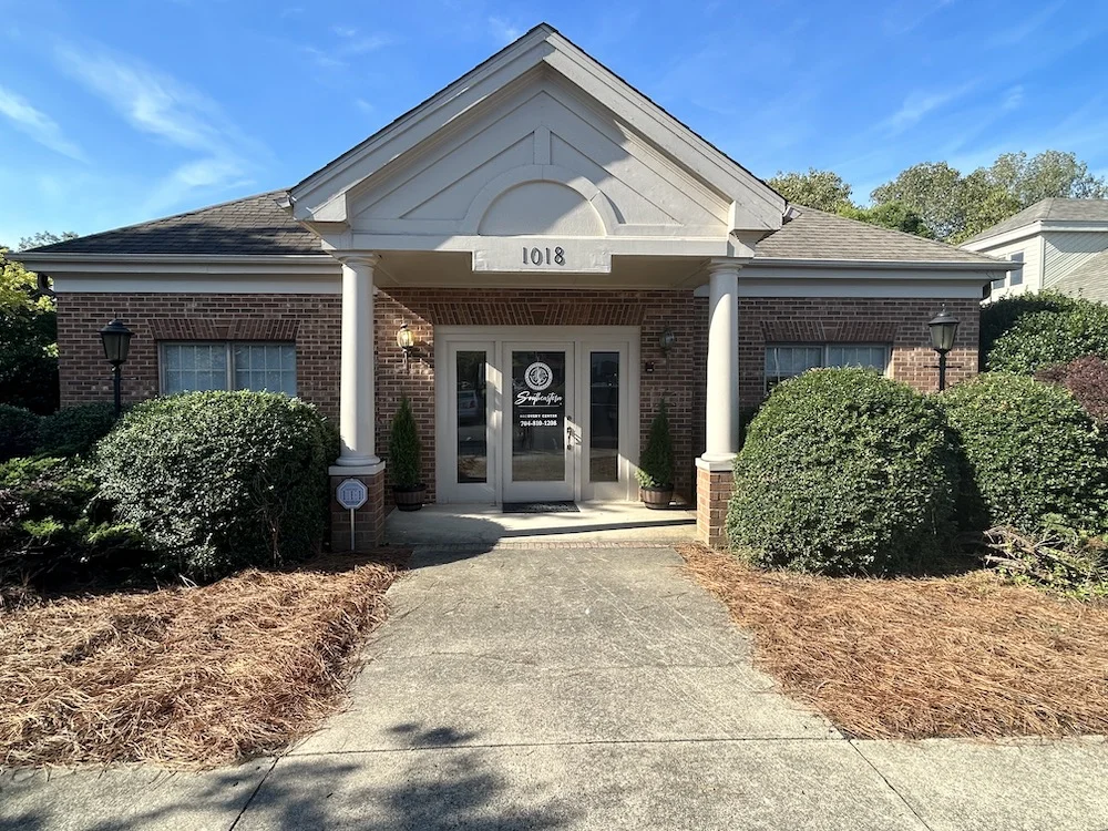 Exterior view of Charlotte sober living home — door