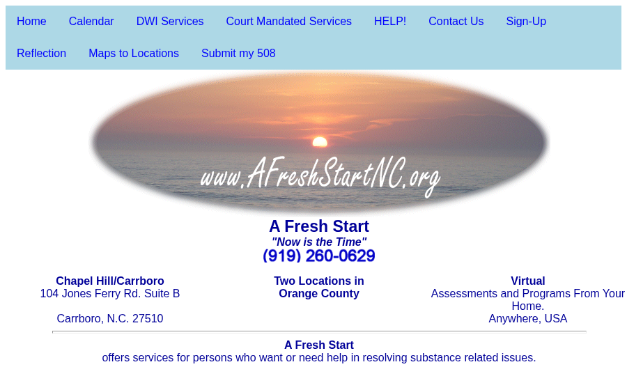 A FRESH START provider image